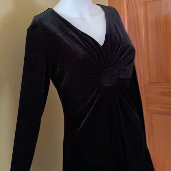 Coldwater Creek p6 Black Velvet Dress - Picture 3 of 7